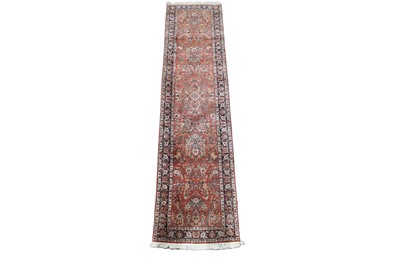 Lot 966 - A Persian hand-knotted Mehraban runner