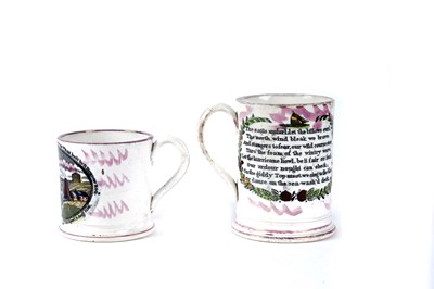 Lot 1121 - A 19th Century Sunderland lustre frog mug and another