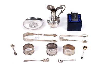 Lot 372 - A selection of small silver and other items