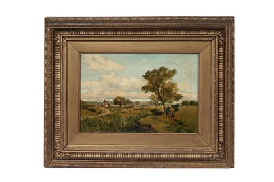 Lot 1045 - James Peel - Anglers on the banks of a stream | oil