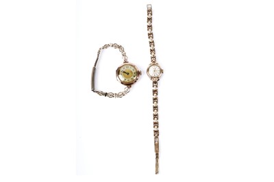Lot 226 - Two gold cased wristwatches