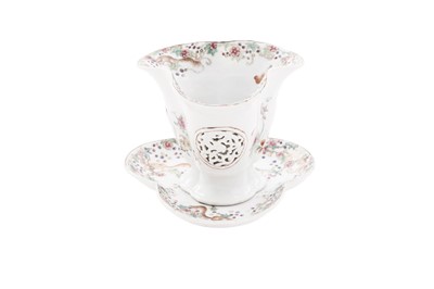 Lot 848 - A Chinese lobed cup and stand