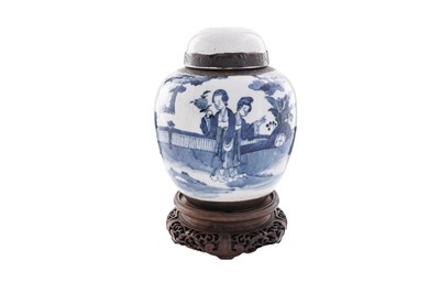 Lot 249 - A Chinese crackle glaze jar and cover