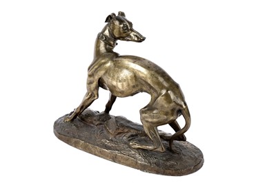 Lot 1238 - Jean-François-Théodore Gechter: a 19th Century bronze of a whippet
