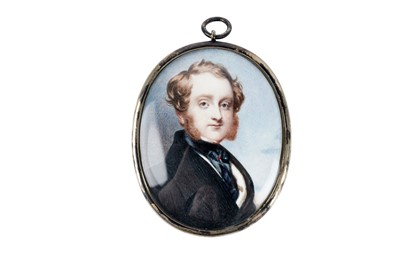 Lot 806 - 19th Century British School - Portrait of a gentleman with red hair | miniature
