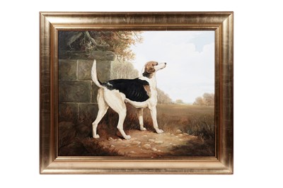 Lot 4 - Andrew Alexander - Portrait of a foxhound | oil