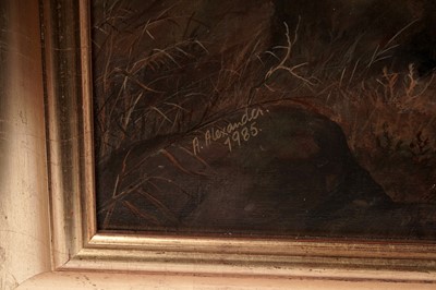 Lot 4 - Andrew Alexander - Portrait of a foxhound | oil