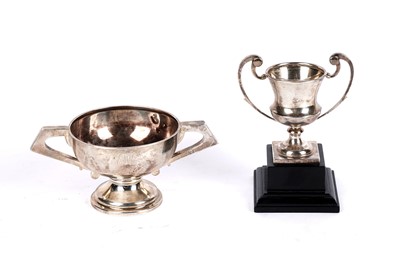 Lot 384 - Two silver trophy cups