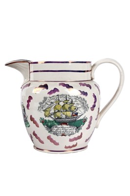 Lot 1150 - A Sunderland lustre jug