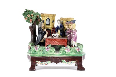Lot 1102 - A 'Baptism of Mary' Staffordshire group