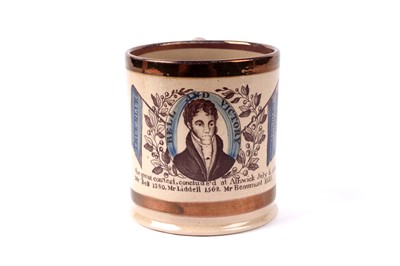 Lot 1138 - An 1826 Alnwick general election interest lustre mug