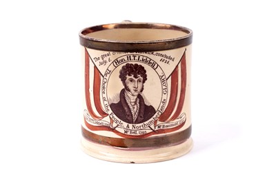 Lot 1139 - An 1826 Alnwick general election interest lustre mug