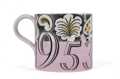 Lot 830 - Eric Ravilious for Wedgewood: a 1953 commemorative mug