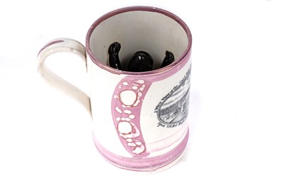 Lot 1136 - A 19th Century Sunderland lustre frog mug