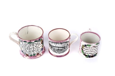 Lot 1137 - Three 19th Century Sunderland lustre mugs