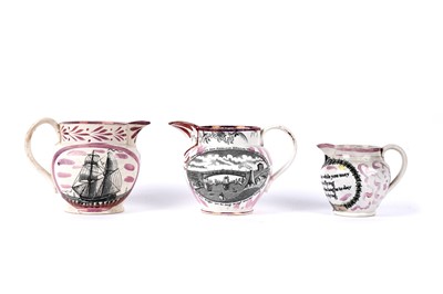 Lot 1132 - Three 19th Century Sunderland lustre jugs