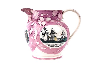Lot 1125 - A 19th Century maritime interest Sunderland lustre jug