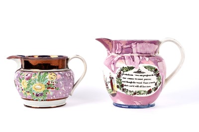 Lot 1129 - Two 19th Century Sunderland lustre jugs