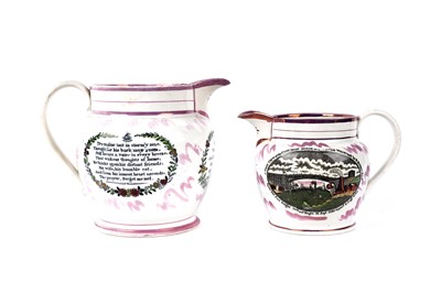 Lot 1130 - Two 19th Century Sunderland lustre jugs
