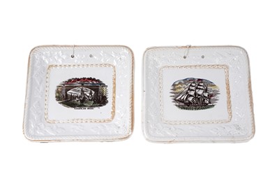 Lot 1142 - A pair of 19th Century Sunderland lustre wall plaques