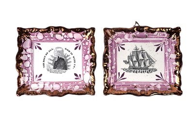 Lot 1144 - Two 19th Century Sunderland lustre wall plaques