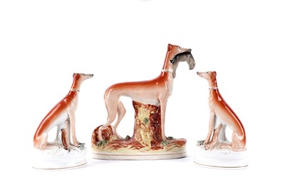 Lot 1089 - Three Staffordshire greyhounds