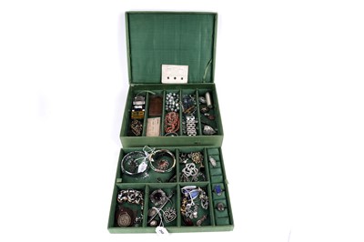 Lot 245 - A selection of silver and costume jewellery