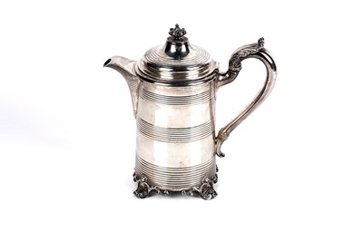 Lot 379 - A George III silver coffee or hot water pot