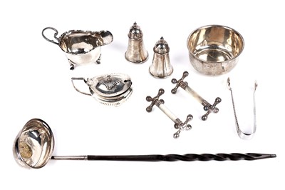 Lot 383 - A selection of silver table ware