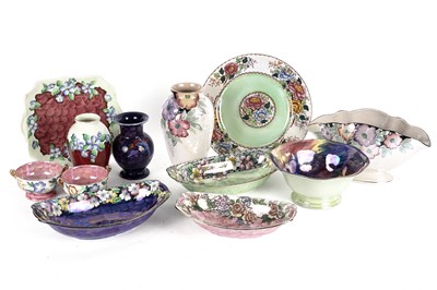 Lot 836 - A collection of early and mid-20th Century Maling pottery and lustre wares