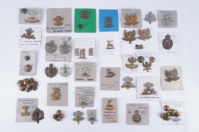 Lot 130 - A selection of British Yeomanry regimental cap badges and other items