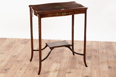 Lot 403 - An elegant Edwardian painted and inlaid occasional table