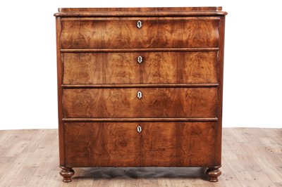 Lot 420 - A 19th Century Biedermeier style mahogany chest of drawers