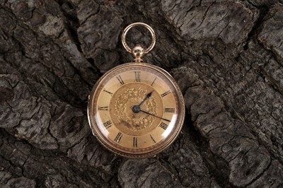 Lot 801 - A Victorian 18ct yellow gold open faced pocket watch