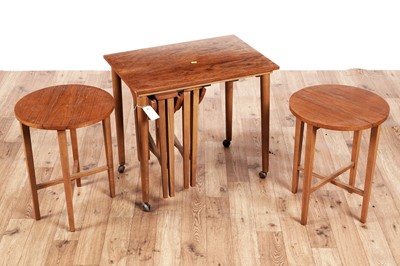 Lot 38 - Attributed to Poul Hundevad for Novy Domov: a mid-Century teak nest of tables
