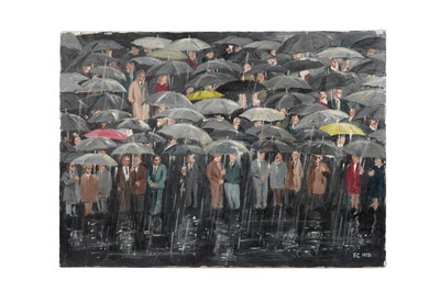 Lot 1087 - Northern School – Awaiting the procession | oil