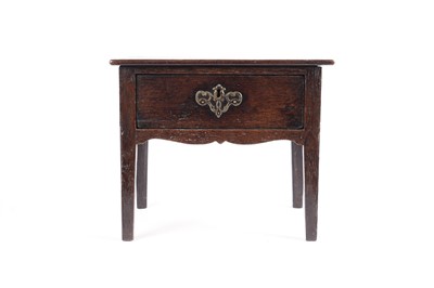 Lot 698 - A miniature George III oak lowboy