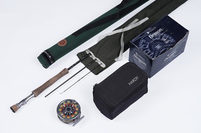 Lot 165 - A Hardy ‘Demon’ 5000 reel; and a Hardy ‘Demon’ 9’-6” #7 three-piece rod