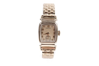 Lot 756 - Hamilton Watch Co: a gold-plated tank style manual wind wristwatch