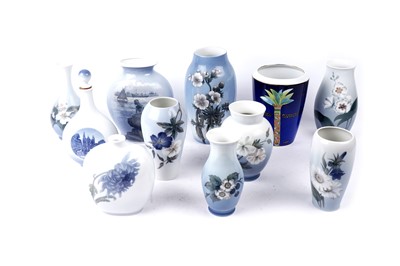 Lot 875 - A collection of Royal Copenhagen and other vases