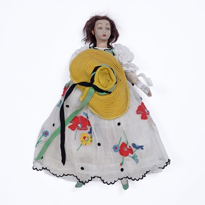 Lot 336 - Lenci, Italian: a felt boudoir doll, 1930s