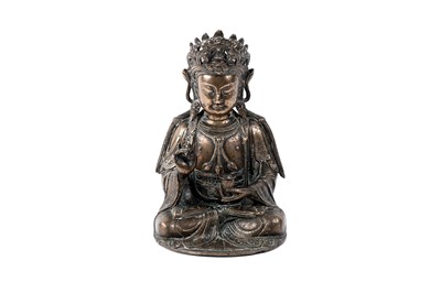Lot 731 - A bronze figure of Avalokiteshvara; and an accompanying letter