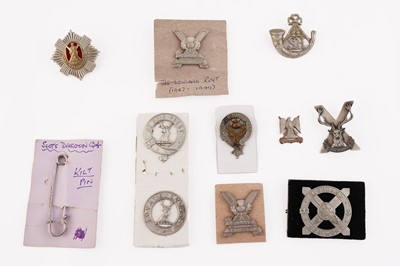 Lot 169 - A selection of cap badges and other items of Scottish interest
