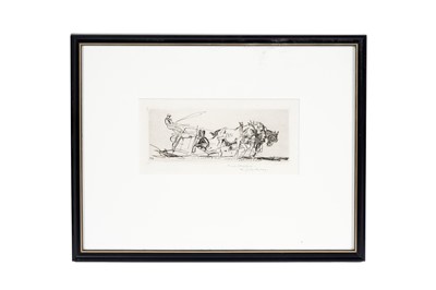 Lot 1025 - Francis Sydney Unwin – Ploughing the field | etching
