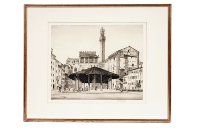 Lot 1026 - Job Nixon – Siena Market | etching