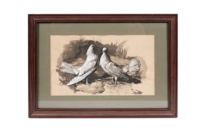 Lot 1075 - Bohuslav Barlow – The Loverbirds | ink and watercolour