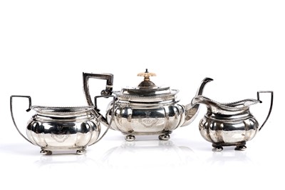 Lot 839 - Durham Light Infantry interest: An Edwardian silver tea service