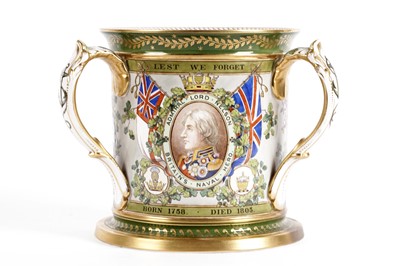 Lot 756 - A Copeland Lord Admiral Nelson porcelain commemorative tyg