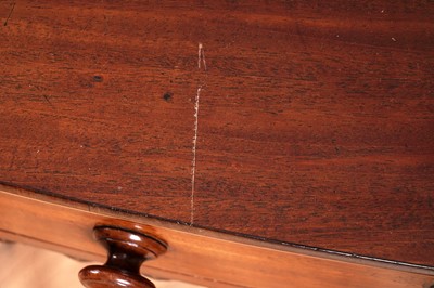 Lot 484 - A George III inlaid mahogany bow front serving/side table