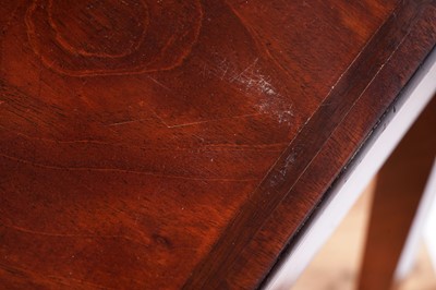 Lot 484 - A George III inlaid mahogany bow front serving/side table